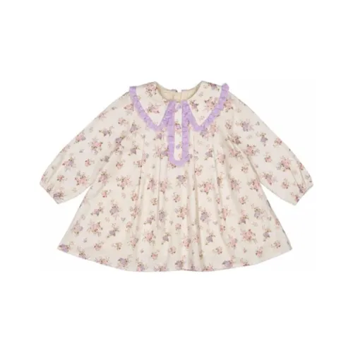 Happyology Платье Фиолетовый Цветочный Дизайн Слоистый Младенец и Малыш