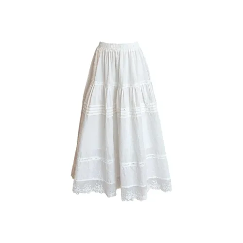 MM Повседневный Длинный Юбка Женская Белая