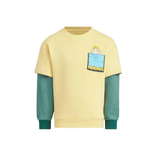 Adidas Толстовка KNIT Crewneck Толстовка Светло-желтый Для детей 3-7 лет