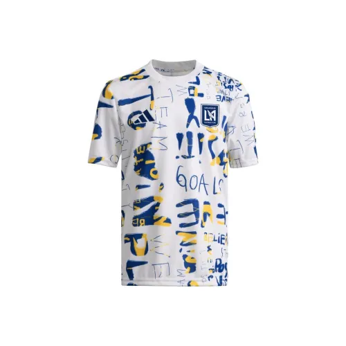 Adidas Los Angeles AEROREADY FW24 FC MLS KICK Детство Рак Предматч ШIRT Смешанный Белый Подростки