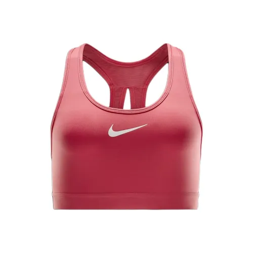 nike Swoosh Высокая Поддержка Спортивное Белье Женское Гвоздика Розовый Белый