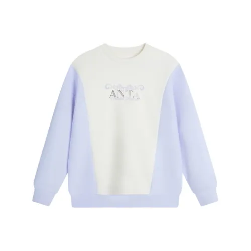 Antakids Пуловер Свитшот Сырный Белый Звезда Волна Фиолетовый Подростки