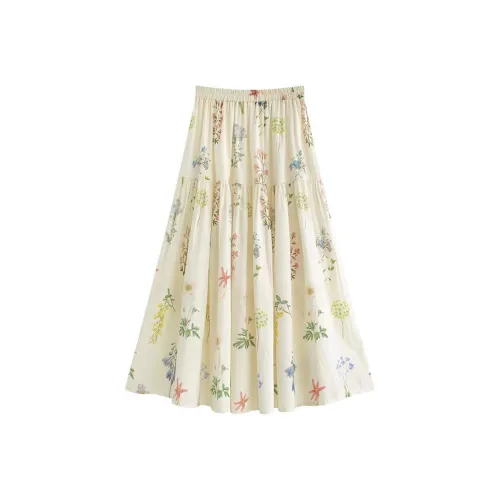 PLAY BUSH Повседневная длинная юбка женский абрикос