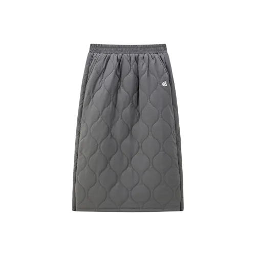 LEDIN Повседневный Длинный Юбка Женские Угольный Пепельный