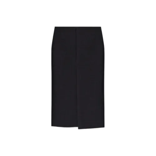 GUCCI SS24 Повседневная длинная юбка женская угольно-черного цвета