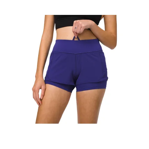 lululemon Hotty Hot series Спортивные шорты Женские Синий Фиолетовый