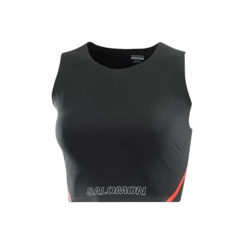 SALOMON Спортивные жилеты Женские Темно-черный Пламя Красный