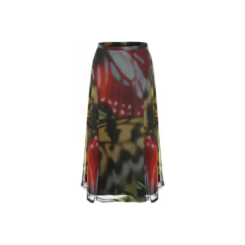 INITIAL Повседневный Длинный Юбка Женские Узор