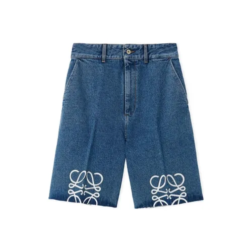 LOEWE Anagram FW24 Джинсовые шорты Женские Blue