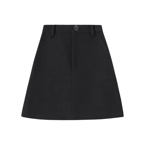 SOON FLOWER Повседневные короткие юбки Женские Черный