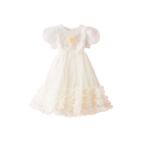 October Mommy Детское платье блестящий белый
