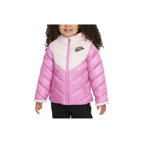 nike Colorblock Chevron Puffer Infant And Toddler Coat Baby Pink