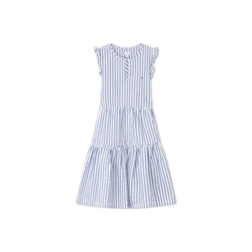 Tommy Hilfiger Синий и белый Stripe 001 Kids Платья