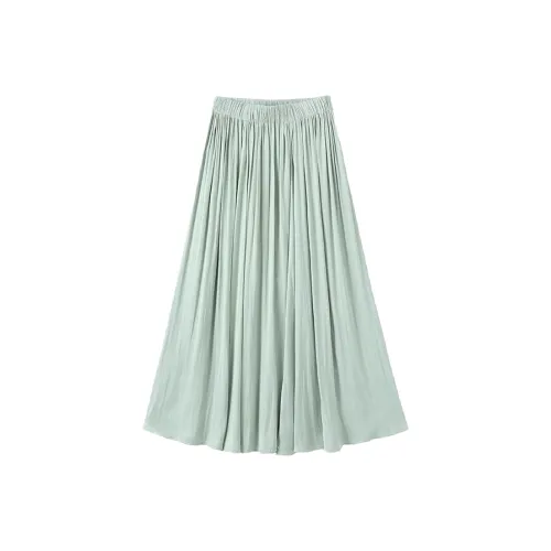 DX.DAXI Повседневный Длинный Юбка Женские Зеленый