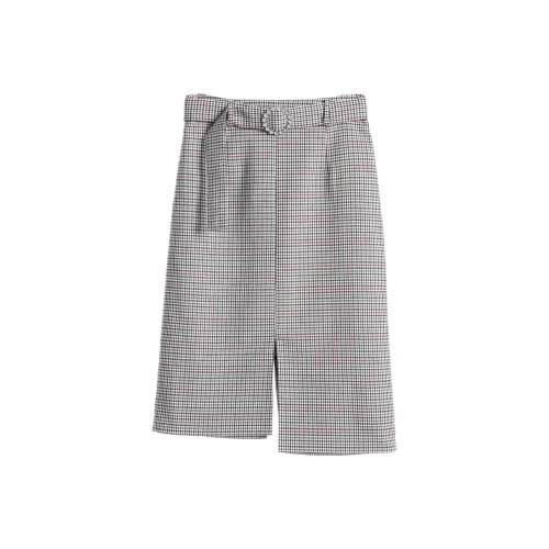 Mambe Повседневный Длинный Юбка Женские Клетка