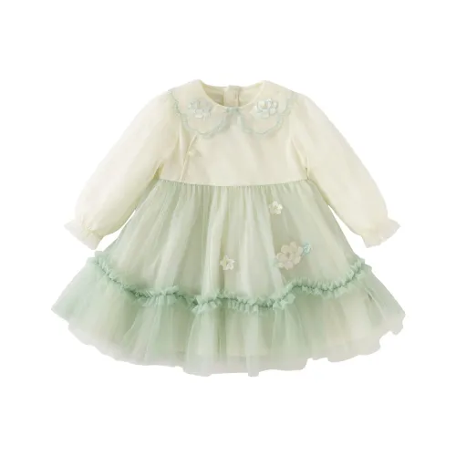 DAVE&BELLA From the Eastern Series Бамбуковый зеленый Детские Платья