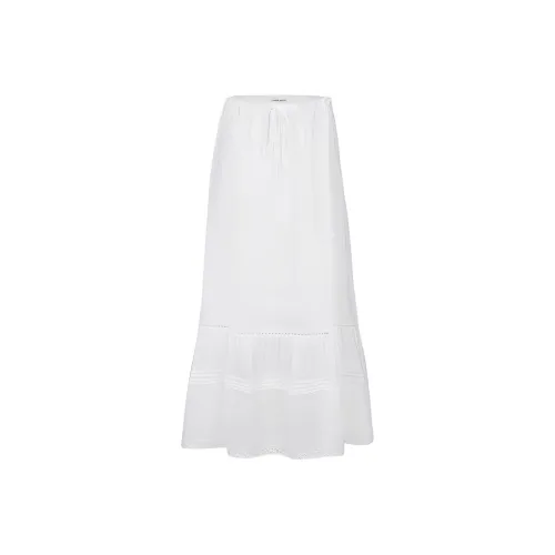 URBAN REVIVO Boho Style Повседневный Длинный Юбка Женские Натуральный Белый