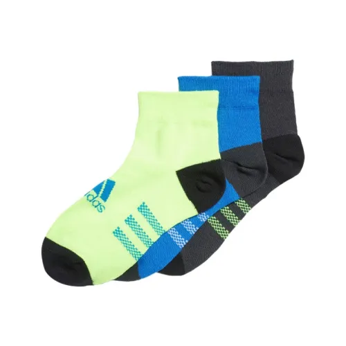 Adidas 3 пачки: угольно-черный + авиационный синий + яркий лимон, носки для детей