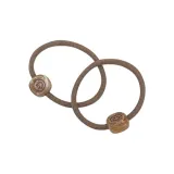 Смайлик Высокая эластичность Резинка для волос 1 шт (Кофе)