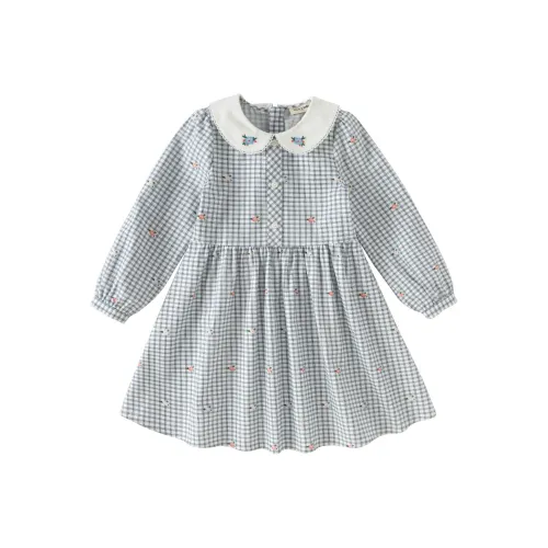 DAVE&BELLA Темно-синяя клетка Kids Платья