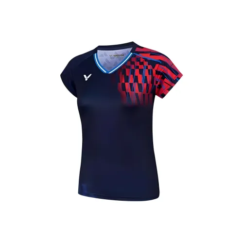 VICTOR Бадминтон Джерси Женские Black Blue Gemstone