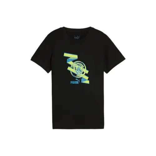 PUMA Manchester City Soccer Club Collection FC FTBL T-Shirt SS24 Черный Подростки