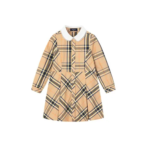 HAZZYS Детское платье коричневая клетка для малышей