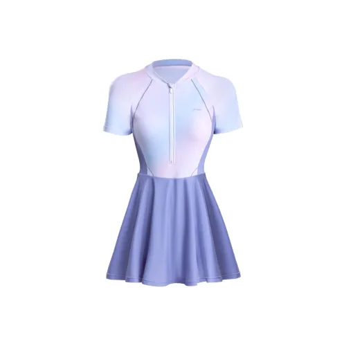 LiNing One Piece Купальник Женский Градиент Фиолетовый