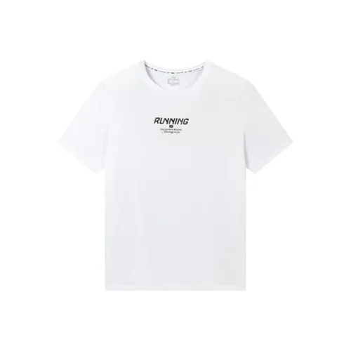 361° Running Collection Бег Т-Рубашка Мужская Натуральный Белый