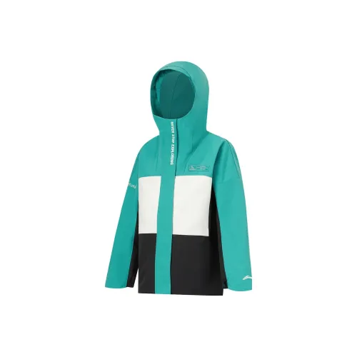 LINING YOUNG Ветровка Внешняя сторона Бирюзовый Опалесцентный Черный And Milky Белый Детский