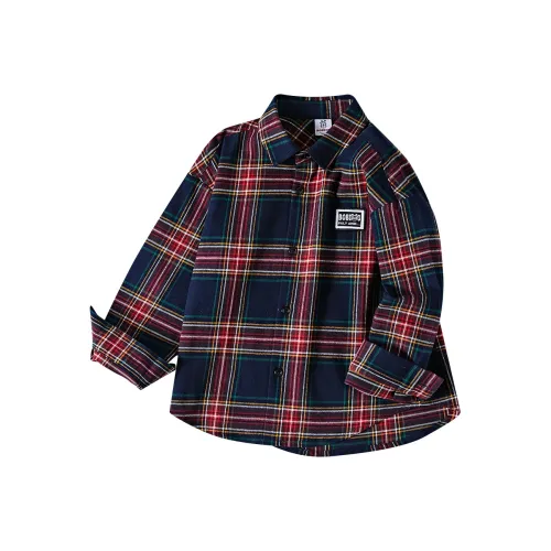 BOBDOG Рубашка Темно-синяя Клетка Детская