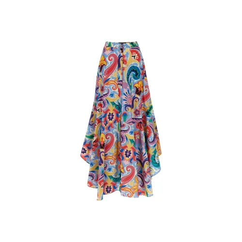 ETRO Многоцветные Женские Повседневные Длинные Юбки