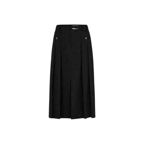 KARL LAGERFELD SS25 Повседневный Длинный Юбка Женские Темно-Серый