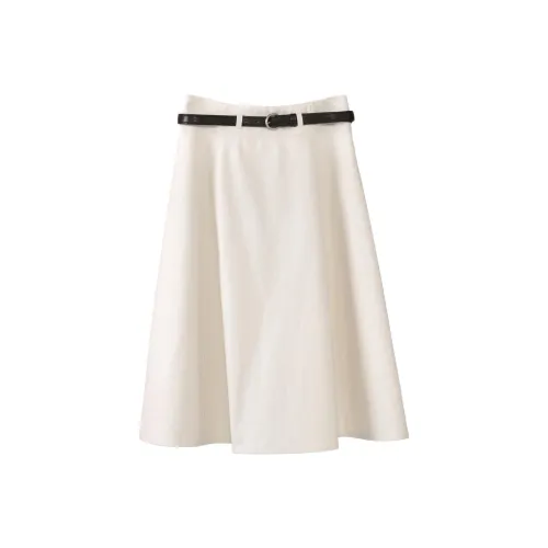 Fstudio Early Весна Корейский стиль Маленький Elegant Elegance Полу-длина Повседневный Длинный Юбка Женские Абрикос