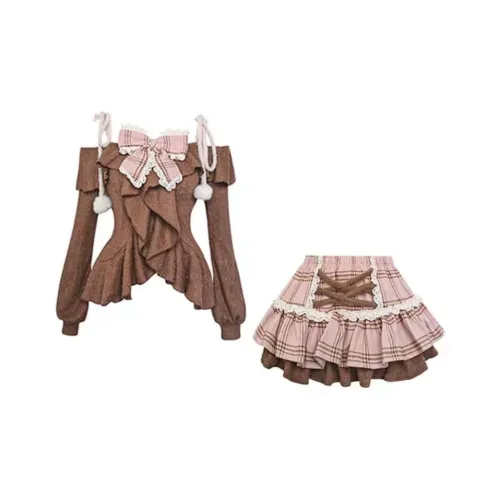 PUREIDOL Комплект с юбкой Женские Кофе