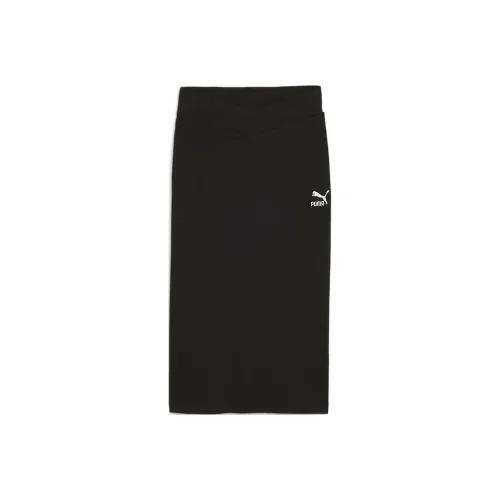 PUMA Повседневная Длинная Юбка Женская Черная