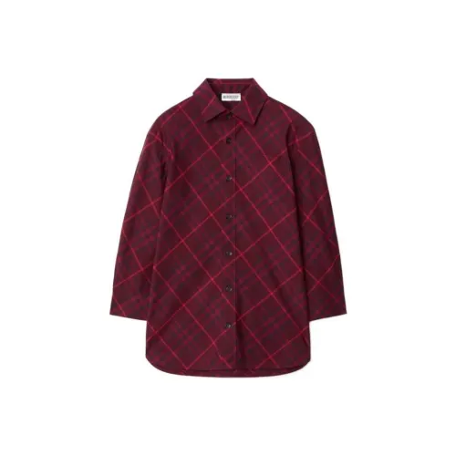 Burberry Рубашка Check Хлопок Рубашка Красный Детский