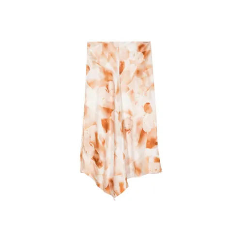 CALVIN KLEIN Повседневный Длинный Юбка Женские Оранжевый