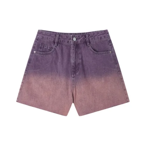 EICHITOO Джинсовые шорты Женские Темно-фиолетовый Градиент