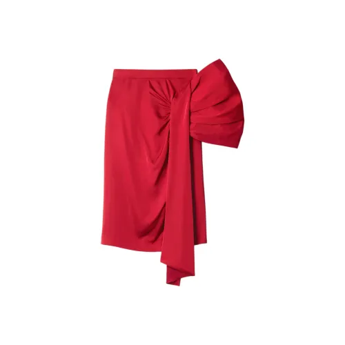 Other Stories Повседневный Длинный Юбка Женские Красный
