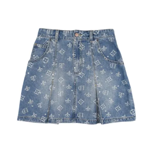 TCH Джинсовые короткие юбки Женские Джинсовый синий