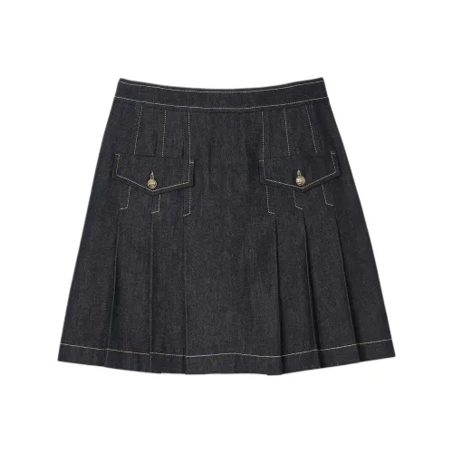 Sandro Джинсовые короткие юбки Женские Blue
