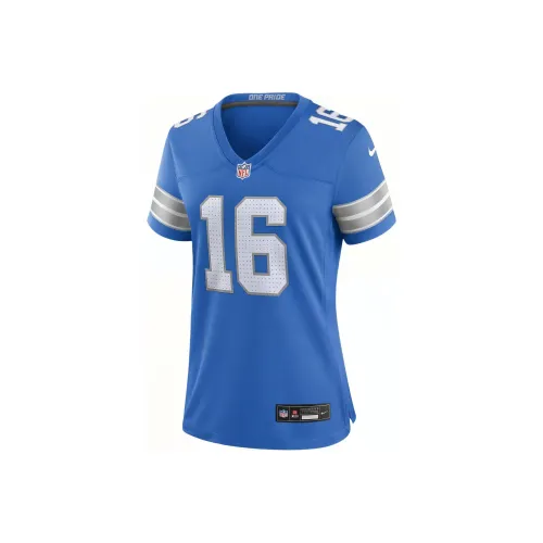Nike Detroit Lions Jared Goff Регби Джерси Женские Синие