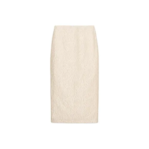 ZARA Повседневный Длинный Юбка Женские Шампанское