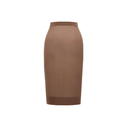 SAINT LAURENT Повседневный длинный юбка женский умбра