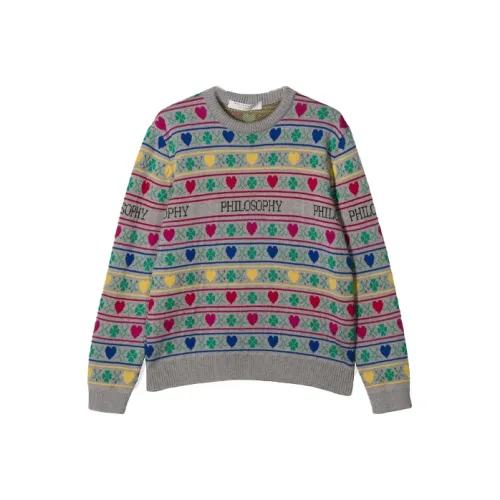 PHILOSOPHY DI LORENZO SERAFINI Детский свитер серого цвета