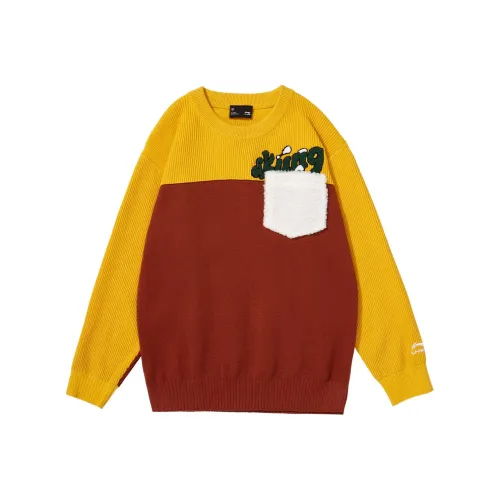 LINING YOUNG Детский Топ Sports Life Collection Красный Дубовый коричневый Масло Желтый Детский