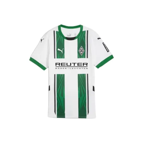 PUMA SS24 Borussia Mönchengladbach Футбол Джерси Женская Белый Зеленый