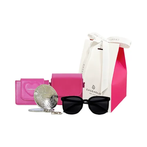 EASEHOLD Линзы Коробка «время» Складные УФ-защита Солнцезащитные очки + Портативный мини Зеркало для макияжа с Светом