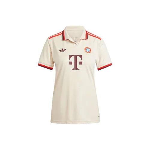 Adidas Originals Football FC Bayern 24 25 AEROREADY Футбол Джерси Женские Linen